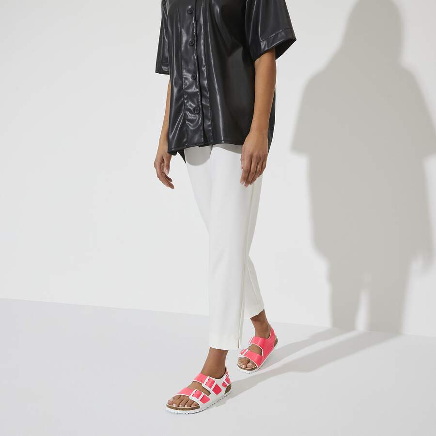 Milano BS Birko-Flor Patent - Neon Pink/White Patent