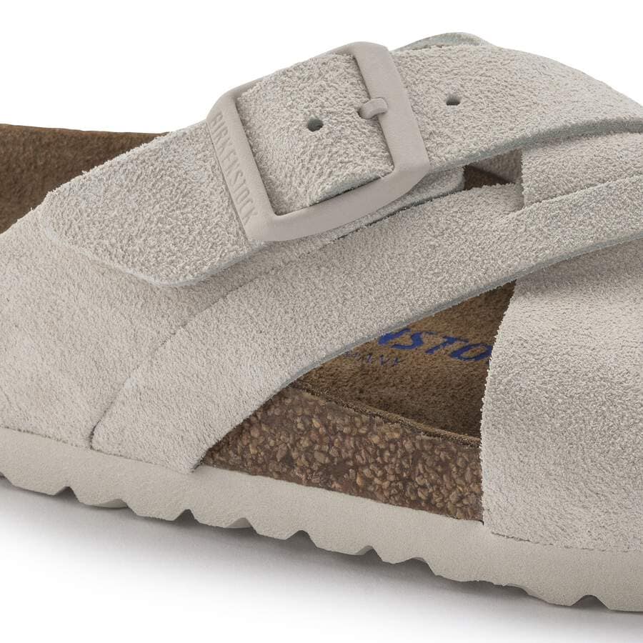 Lugano Soft Footbed Suede Leather - Antique White