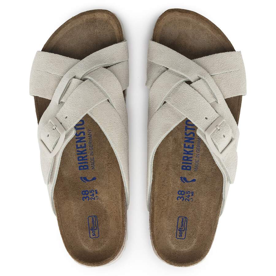 Lugano Soft Footbed Suede Leather - Antique White