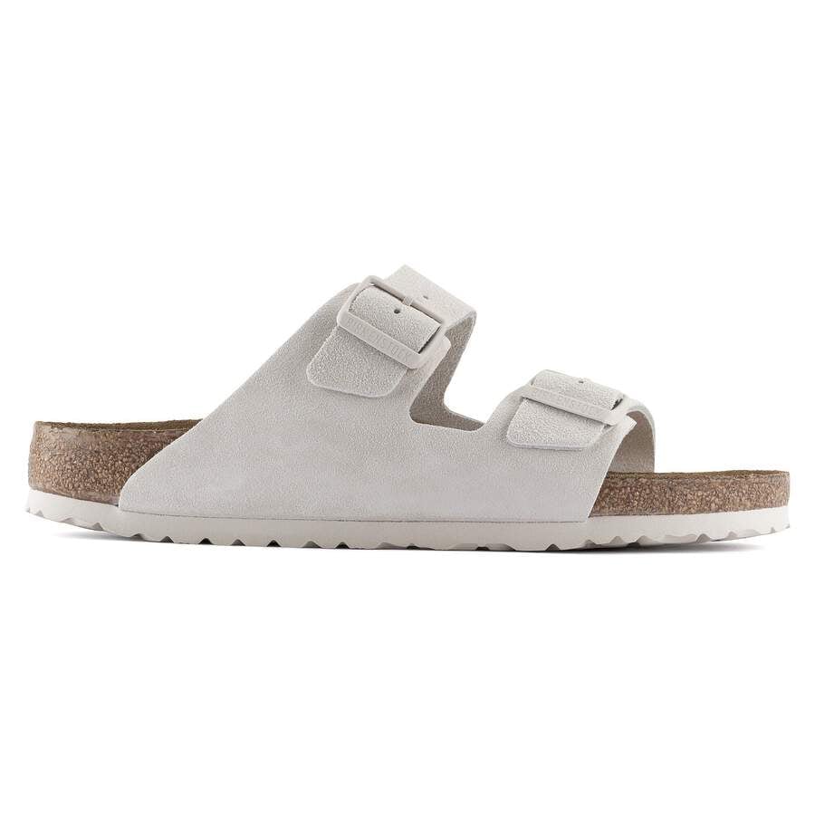 Arizona Soft Footbed Suede Leather - Antique White