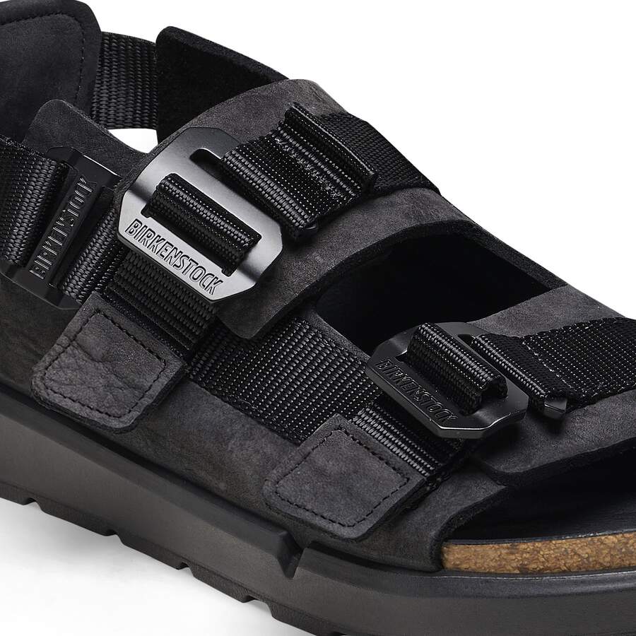 Shinjuku Natural Leather/Textile - Black