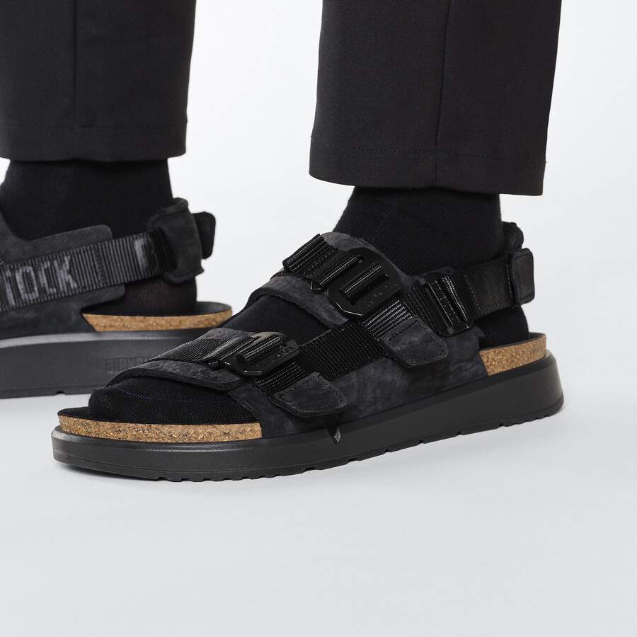 Shinjuku Natural Leather/Textile - Black