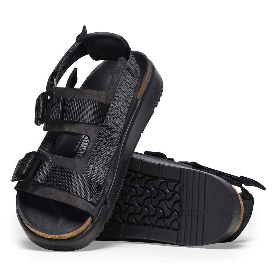Shinjuku Natural Leather/Textile - Black