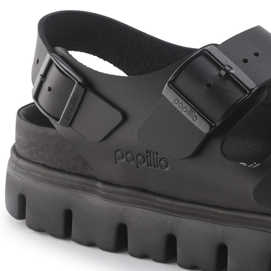 Milano Chunky Natural Leather - Black
