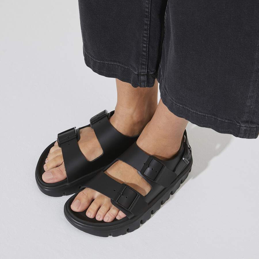 Milano Chunky Natural Leather - Black