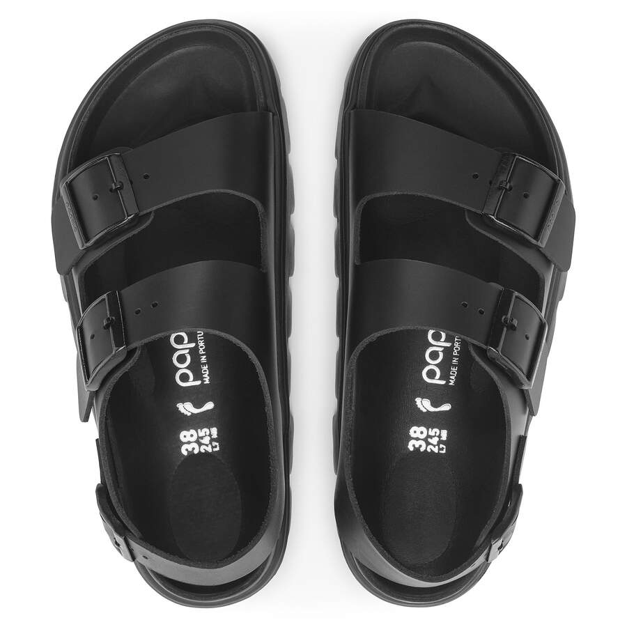 Milano Chunky Natural Leather - Black