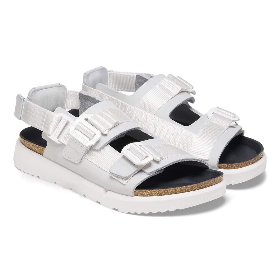 Shinjuku Natural Leather/Textile - Antique White