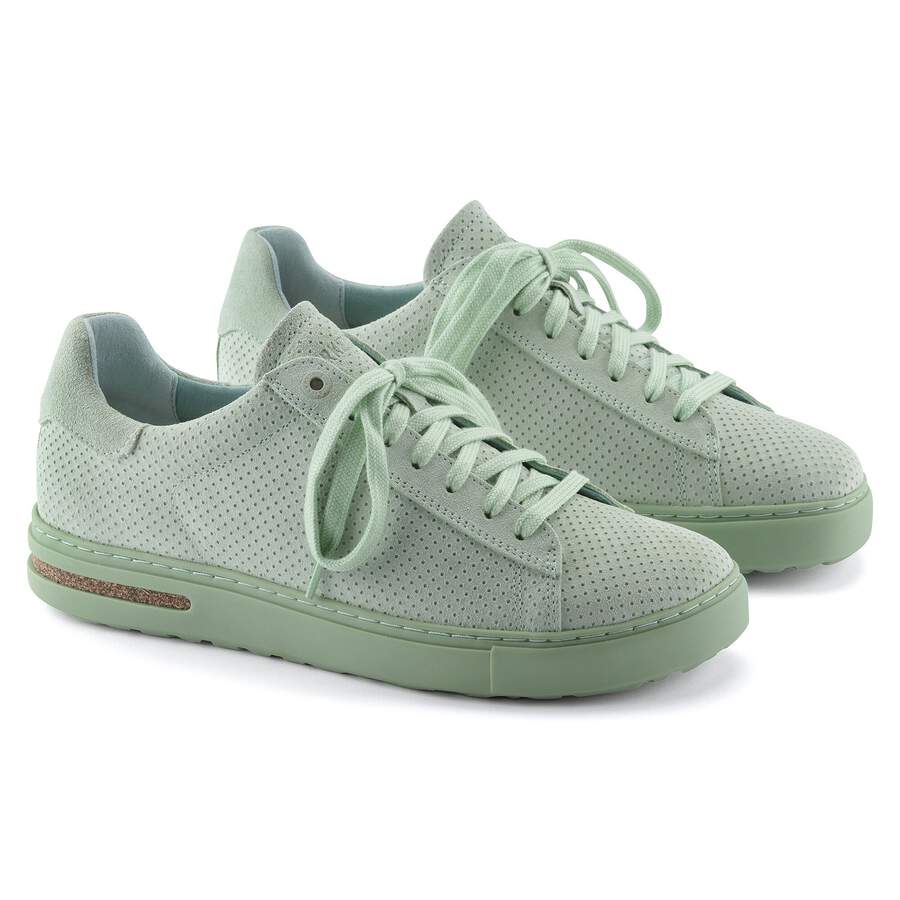 Bend Low Suede Leather Embossed - Matcha