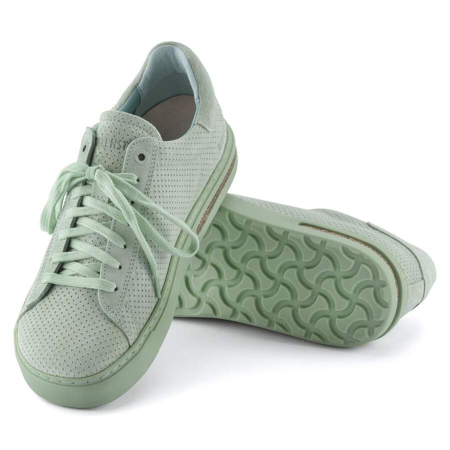 Bend Low Suede Leather Embossed - Matcha