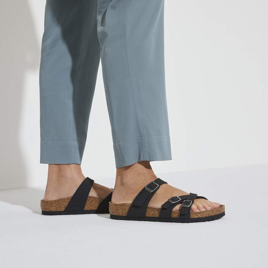 Franca Birko-Flor Nubuck - Black