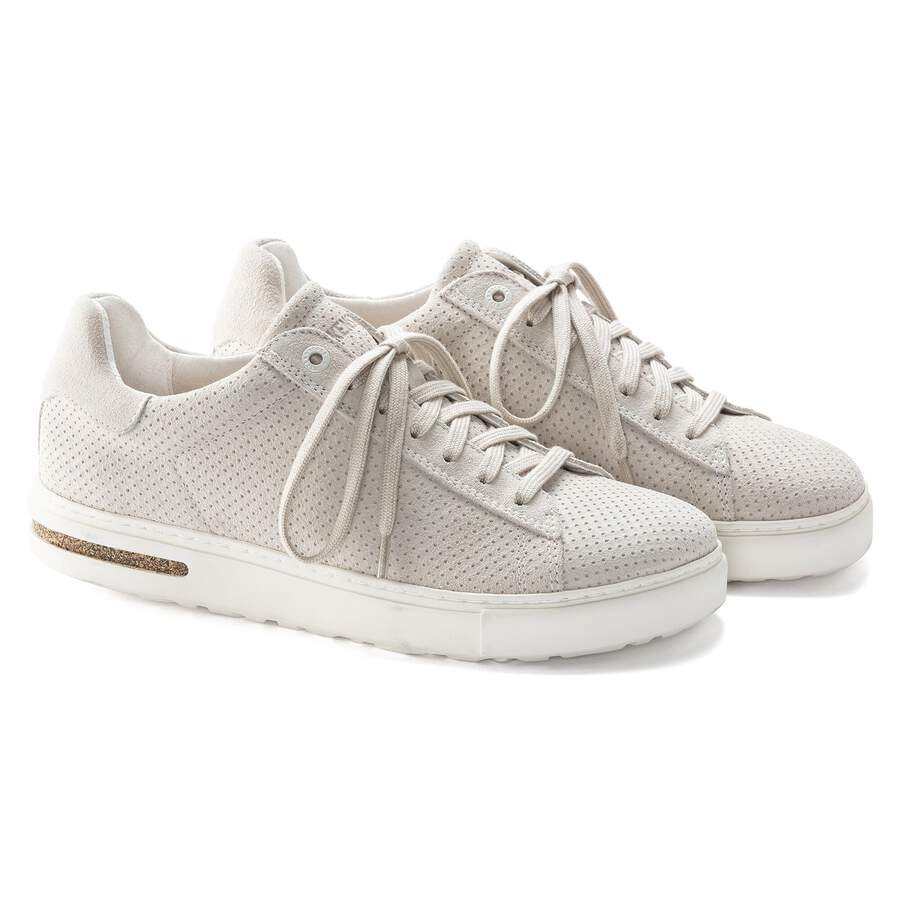 Bend Low Suede Leather Embossed - Antique White