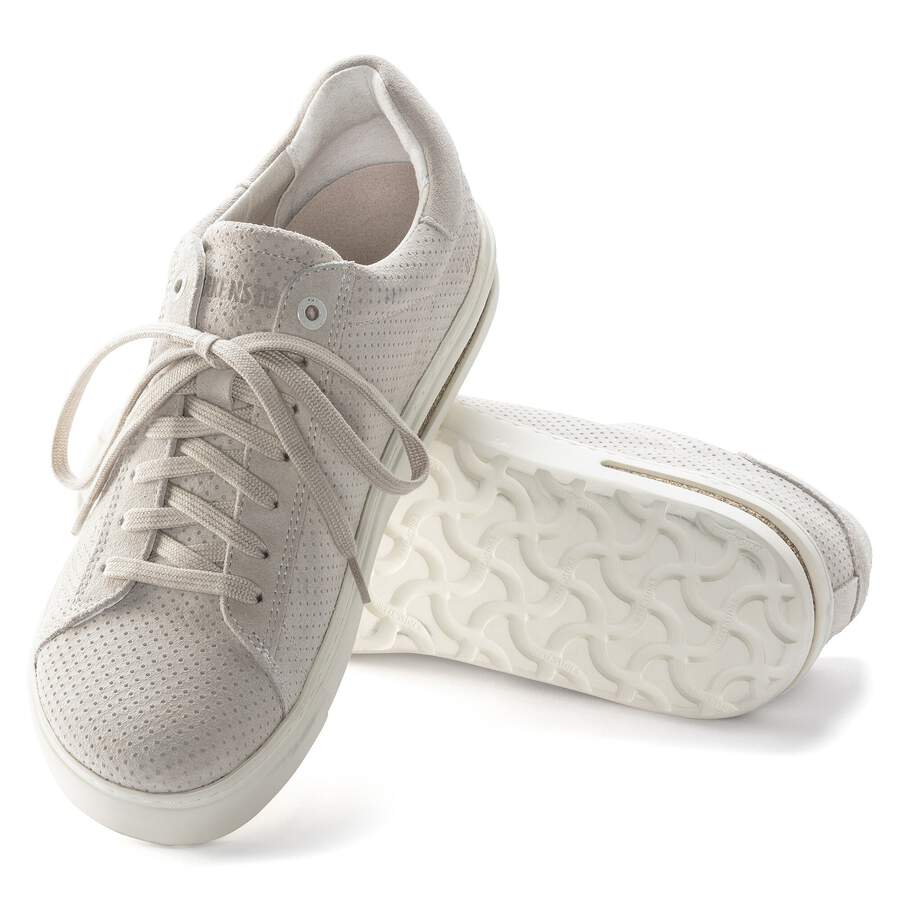 Bend Low Suede Leather Embossed - Antique White