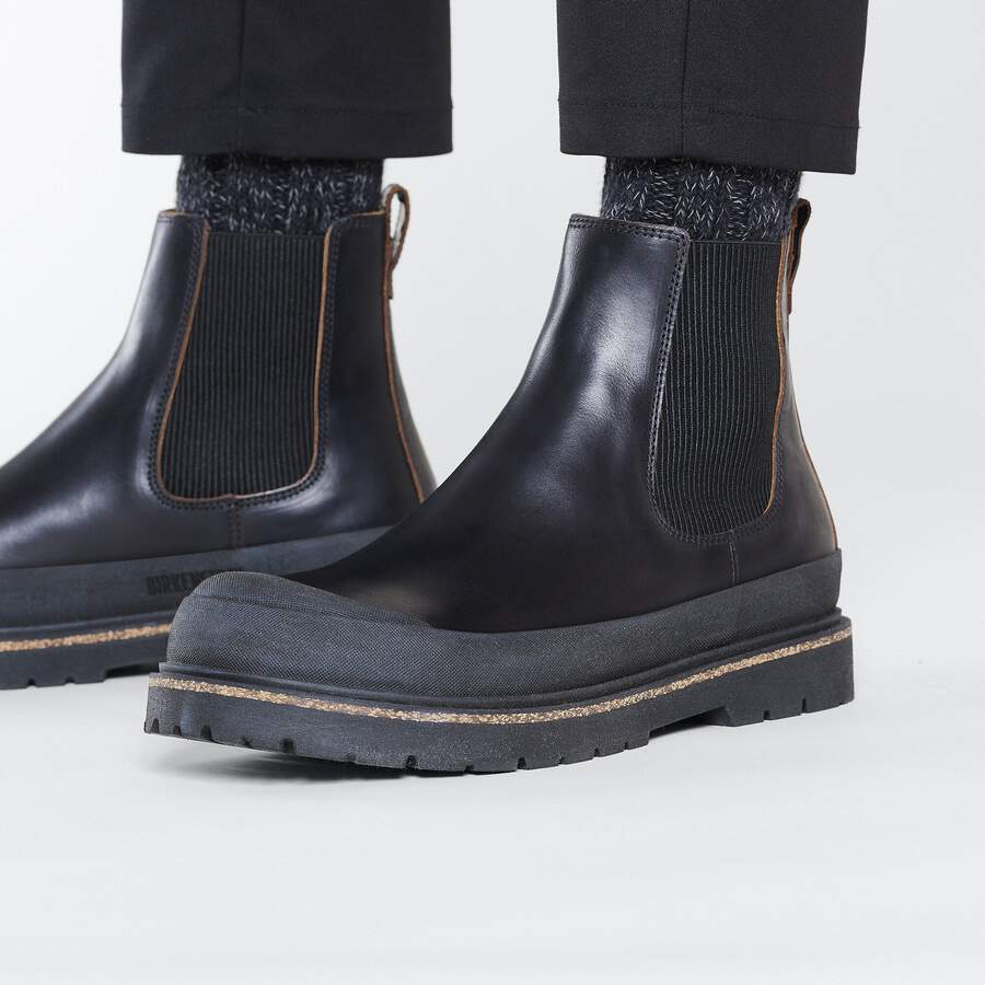 Prescott Slip On Men Waxy Leather - Black