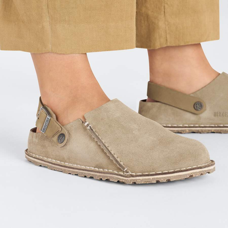 Lutry Premium Suede Leather - Gray Taupe
