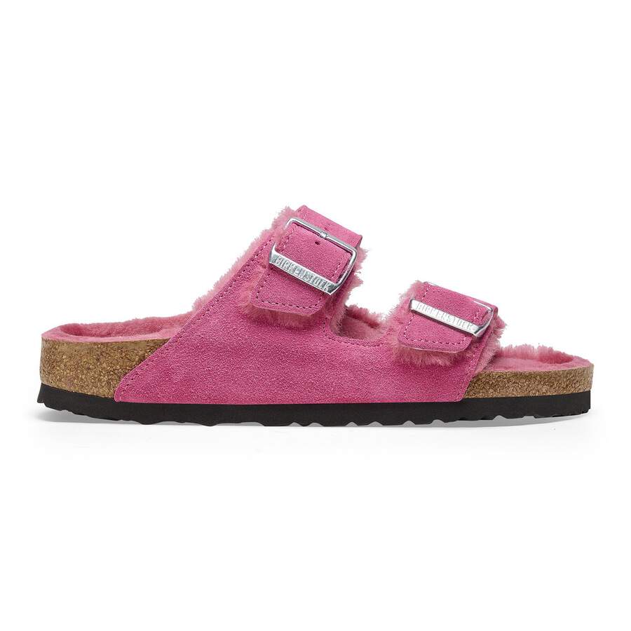 Arizona Shearling Suede Leather/Fur - Fuchsia Tulip