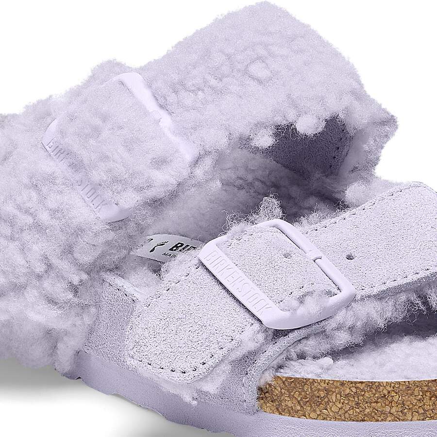 Arizona Teddy Split Suede Leather/Fur - Purple Fog