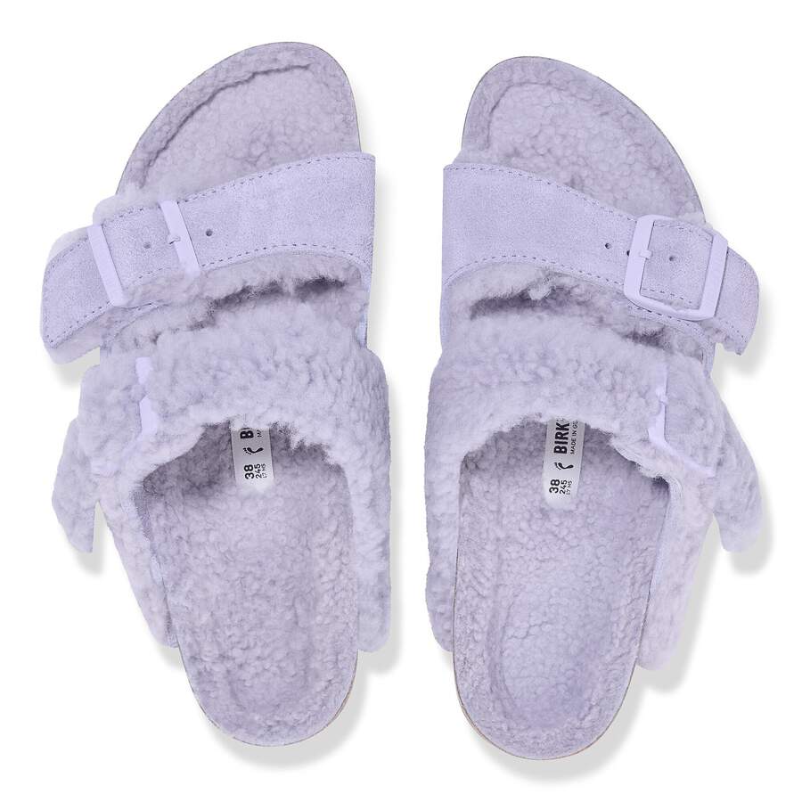 Arizona Teddy Split Suede Leather/Fur - Purple Fog