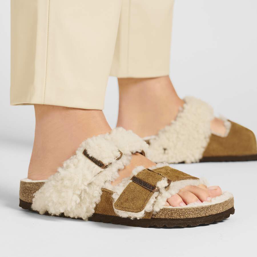 Arizona Teddy Split Suede Leather/Fur - Mink