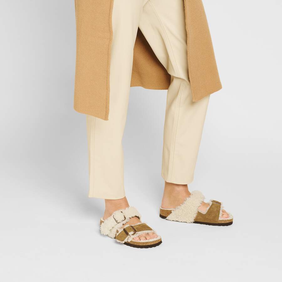 Arizona Teddy Split Suede Leather/Fur - Mink