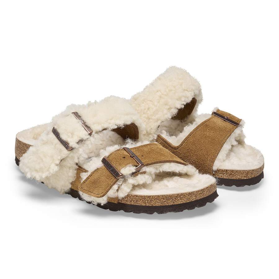 Arizona Teddy Split Suede Leather/Fur - Mink