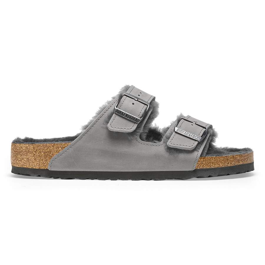 Arizona Shearling Waxy Leather Oiled - Iron