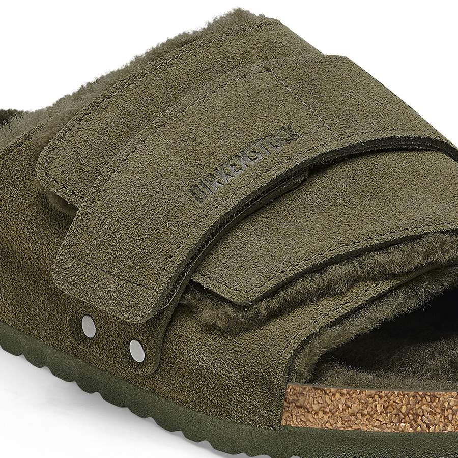Kyoto Shearling Suede Leather/Fur - Thyme
