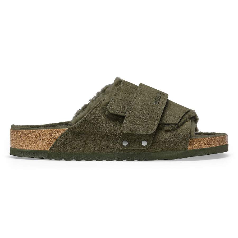 Kyoto Shearling Suede Leather/Fur - Thyme