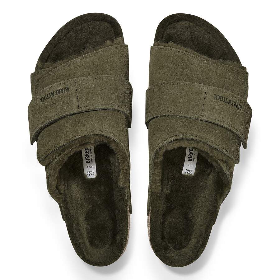 Kyoto Shearling Suede Leather/Fur - Thyme