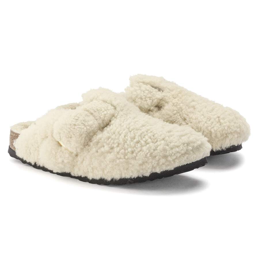 Boston Big Buckle Fur - Teddy Eggshell