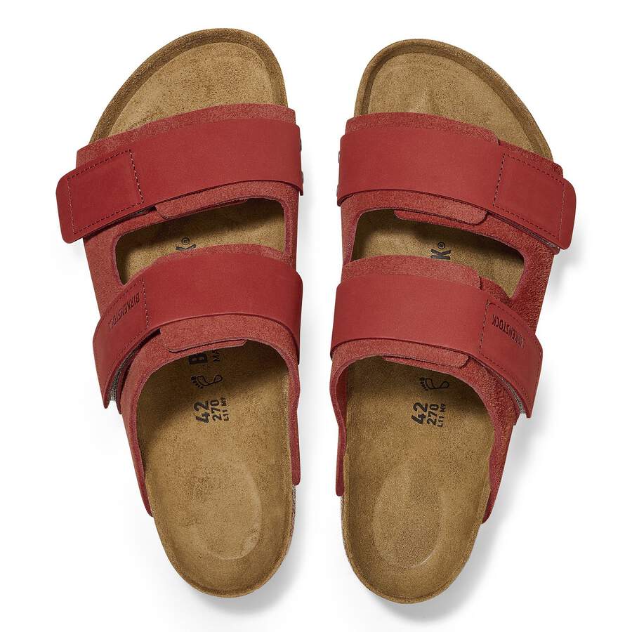 Uji Nubuck Leather/Suede - Sienna Red