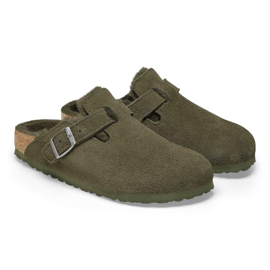 Boston Shearling Suede Leather - Thyme