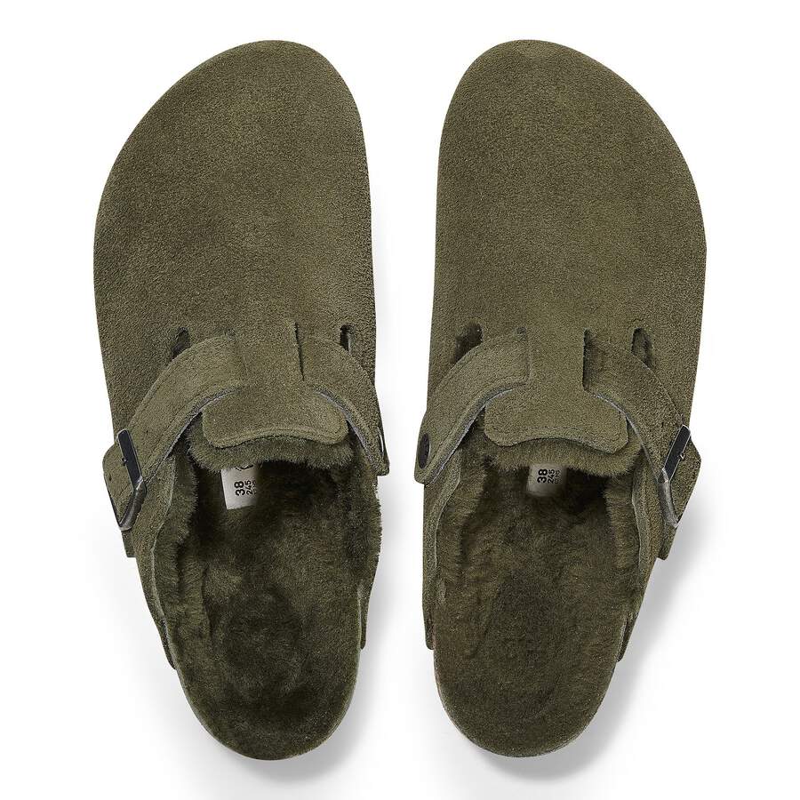 Boston Shearling Suede Leather - Thyme