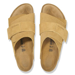 Kyoto Suede Leather Embossed - Corduroy Cork Brown