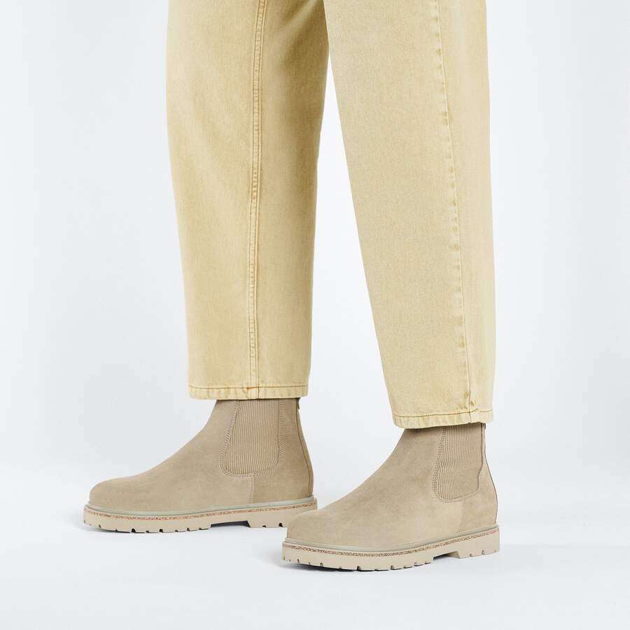 Highwood Slip On Men Suede Leather - Taupe