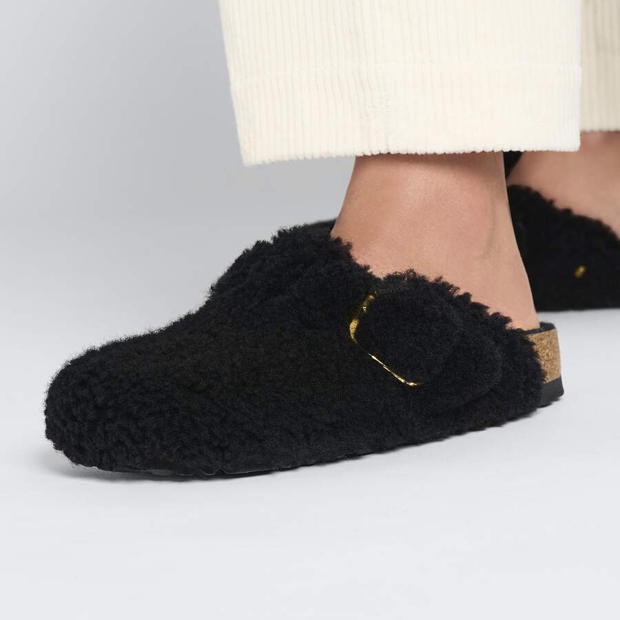 Boston Big Buckle Fur - Black Gold