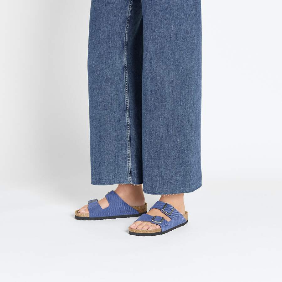 Arizona Suede Leather Embossed - Corduroy Indigo