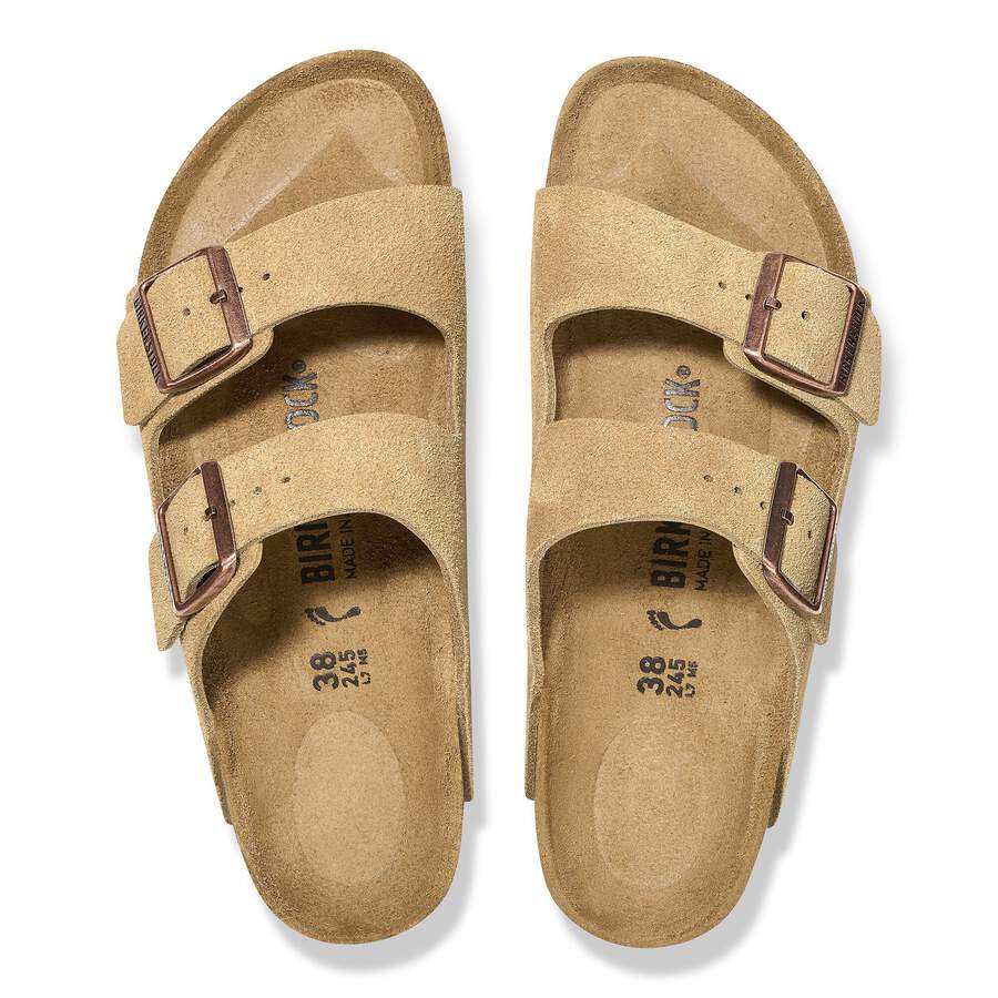 Arizona Suede Leather Taupe - Latte Cream