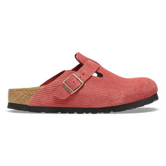 Boston Suede Leather Embossed - Corduroy Sienna Red