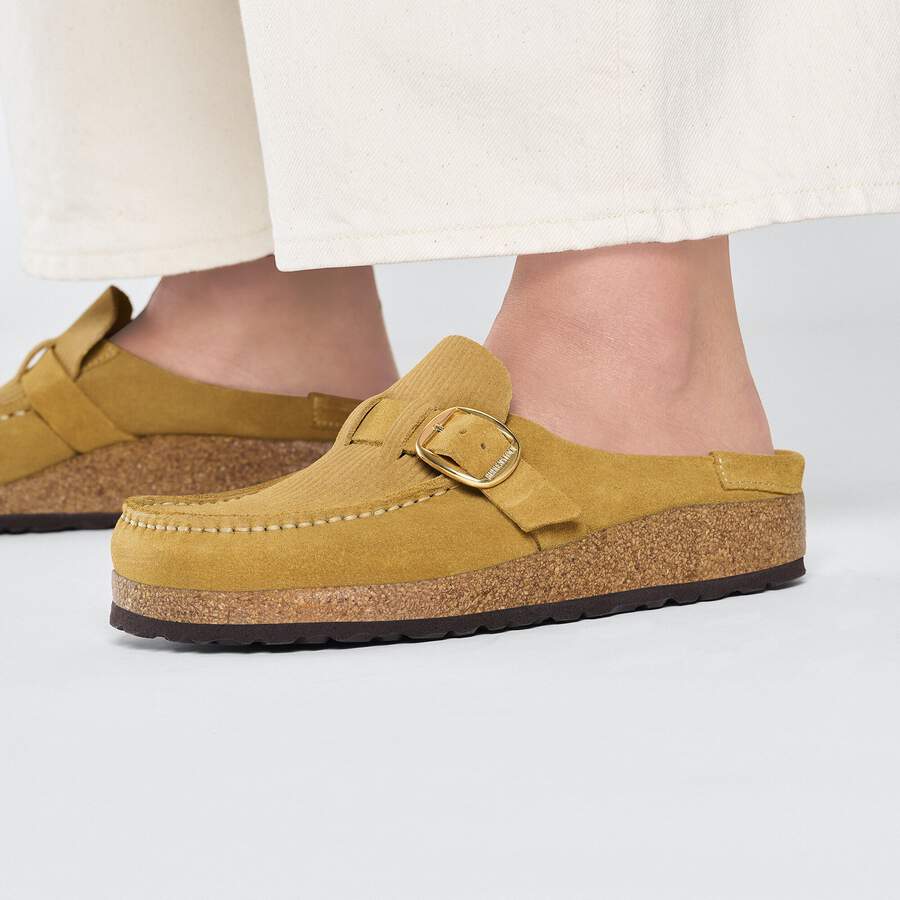 Buckley Suede Leather Embossed - Corduroy Cork Brown
