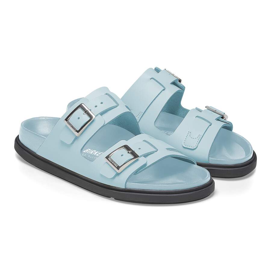 St Barths Natural Leather - Mineral Blue