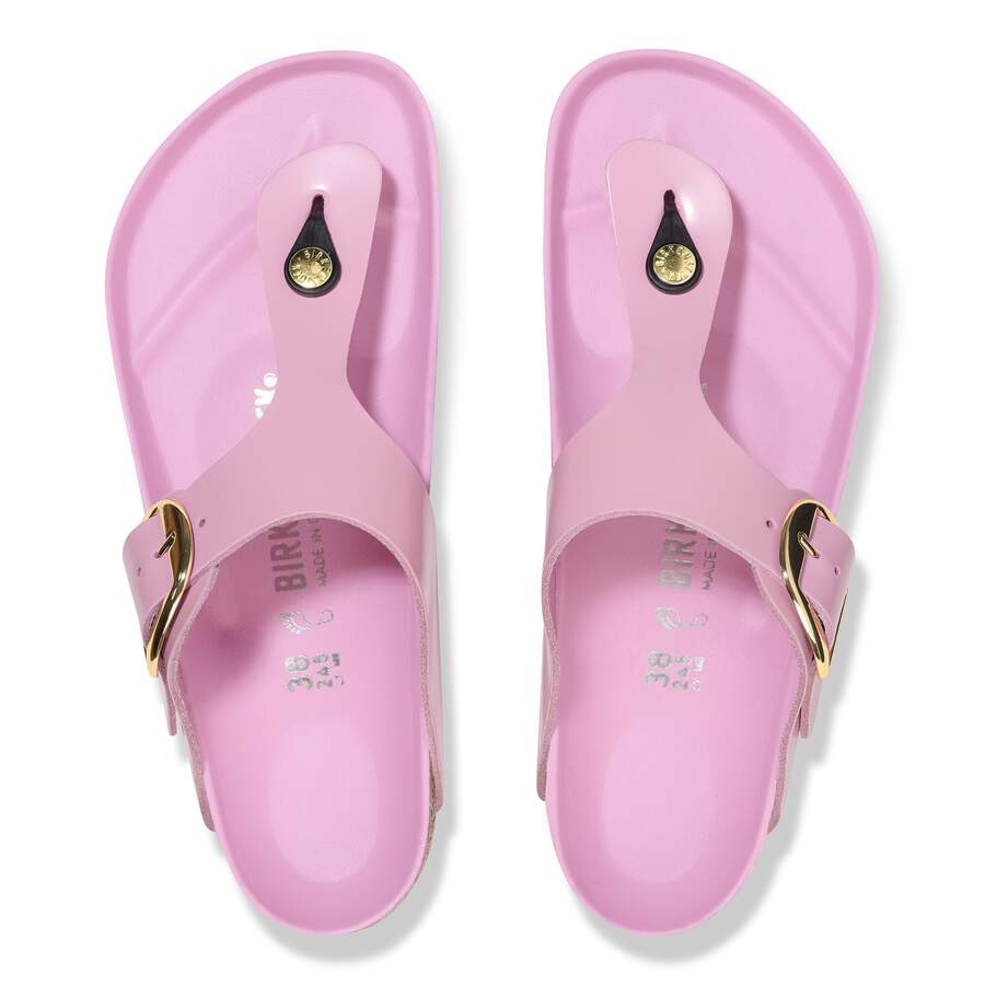 Gizeh Big Buckle Natural Leather Patent - High Shine Fondant Pink
