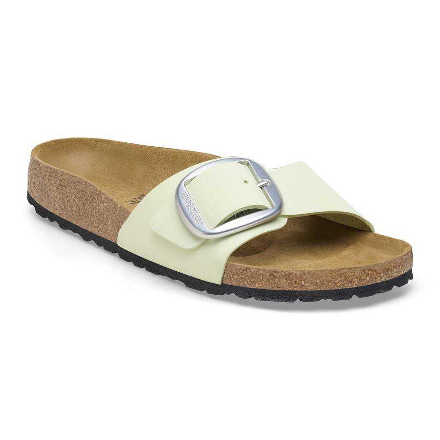 Madrid Big Buckle Nubuck Leather - Faded Lime