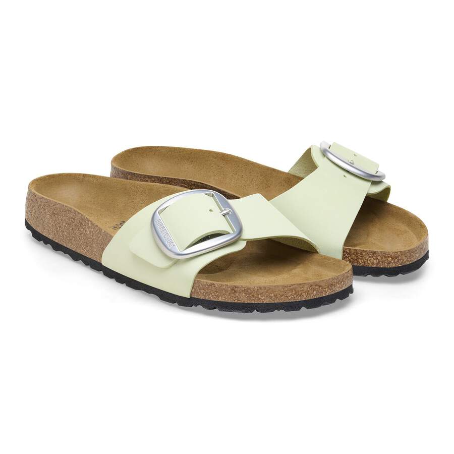Madrid Big Buckle Nubuck Leather - Faded Lime