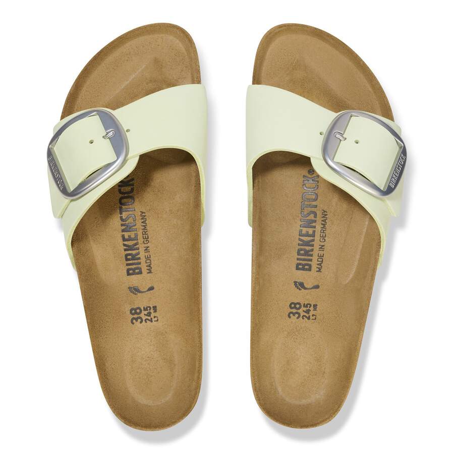 Madrid Big Buckle Nubuck Leather - Faded Lime