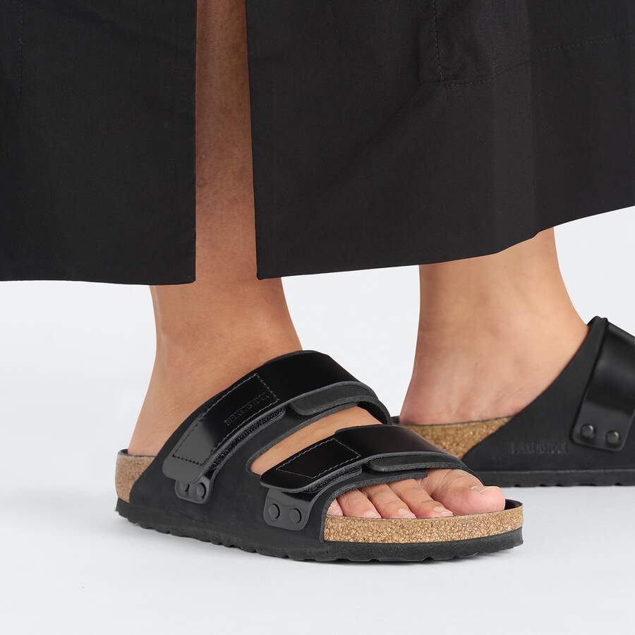 Uji Nubuck Leather - High Shine Black