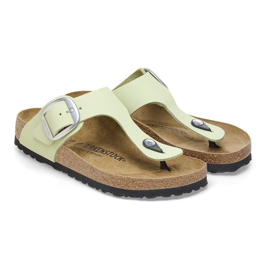 Gizeh Big Buckle Nubuck Leather - Faded Lime