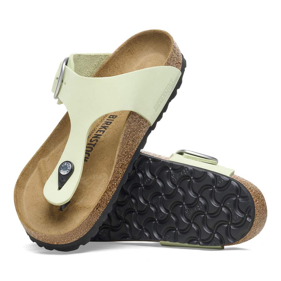 Gizeh Big Buckle Nubuck Leather - Faded Lime