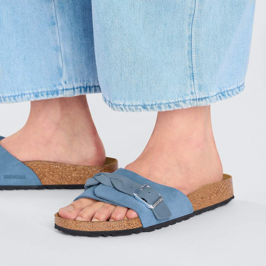 Oita Braided Suede Leather - Elemental Blue