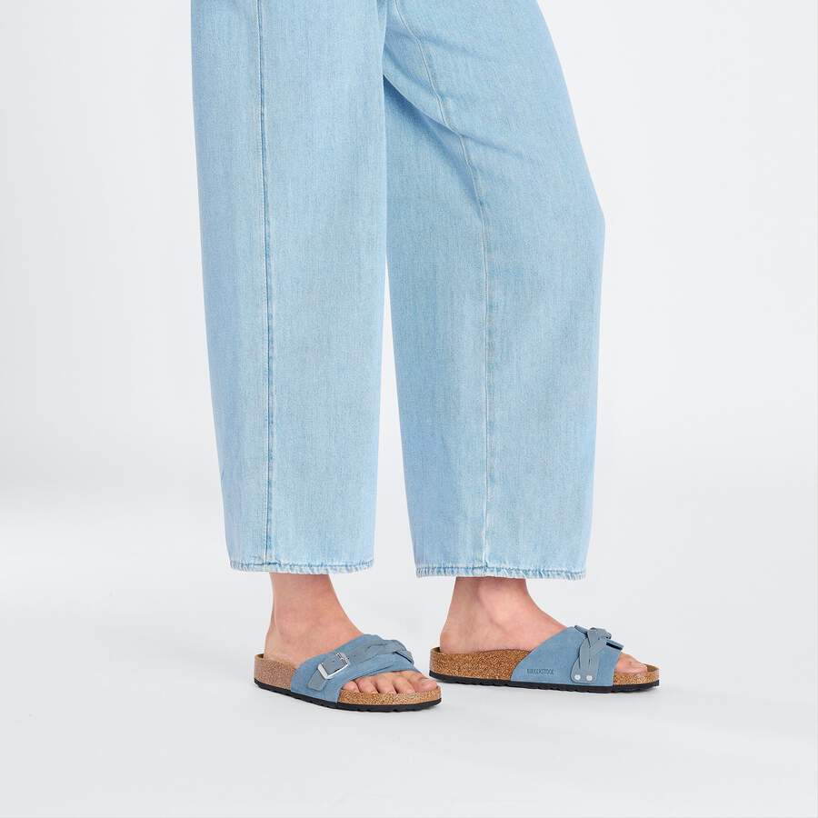 Oita Braided Suede Leather - Elemental Blue