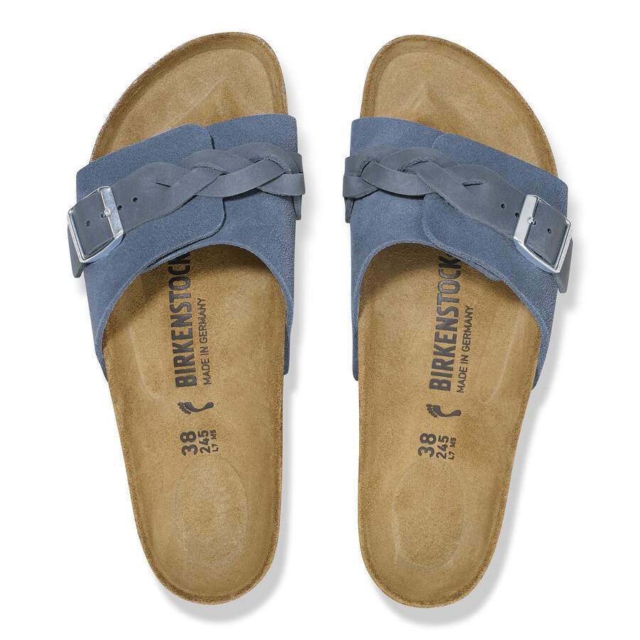 Oita Braided Suede Leather - Elemental Blue